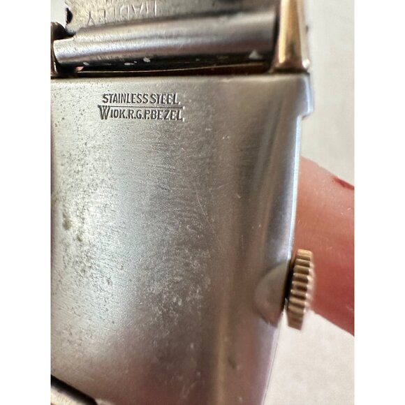 Elgin Shockmaster 60 manual vintage 10kt rolled gold plated tank wrist watch - Picture 8 of 12